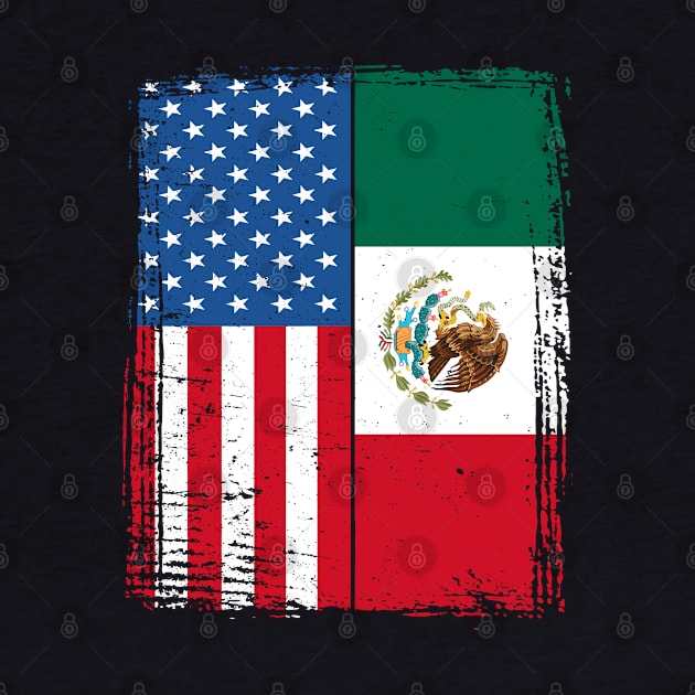 USA Flag Mexican Roots Mexico Mexican by IngeniousMerch